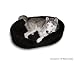 Dog Bed King Cuddler American Made Large Black Fur Pet Bed. Outside Dim. 33x23x7". Inside Dim. 30x20x7". Removable Washable Cover.