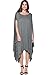 Gemomine Womens Loose Fit Poncho Tunic Top with Rounded Hem