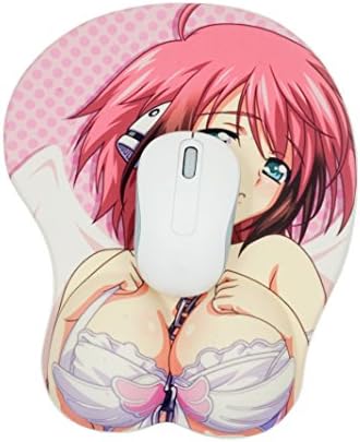 CANDACELL®3D Anime Wrist Rest Mouse Pad(8''×10''×1.4'')/ Anime Game Girl Big Breast Cosplay Sexy Beauty Silicone Mouse Pads (023)