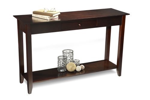 Convenience Concepts 7104099-ES American Heritage Console Table with Drawer and Shelf, Espresso