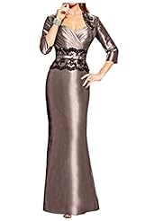 Lace Charmeuse Mother-of-the-Bride Dress/Wedding Dress 