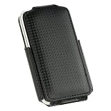 Premium Executive Black Hard Crystal Carbon Fiber Fabric Snap-on Case for Apple iPhone 3G, 3GS 3G-S