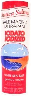 Antica Salina Iodized Course White Sea Salt - 26 oz (3 Pack)