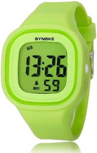 Ampmall® Lovely Silicone Bracelets Watches Fashion Casual Lady Jelly Geneva Silicone Watch Analog Unisex Casual Watches Candy Color Men Women Sports Watches Christmas Gifts Digital Watches Student Kids Sports Multifunction Military LED 30 M Waterproof Wristwatch Kids Girls Children Women Students Stopwatch with Unique Ampmall Lable (Green-66896)