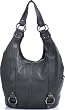 MASQUENADA, Damen Handtasche, XXL It-Bag Soft Leder Trend Shopper Tasche Gr�n, Dunkelgr�n 40x30x10 cm (BxHxT)