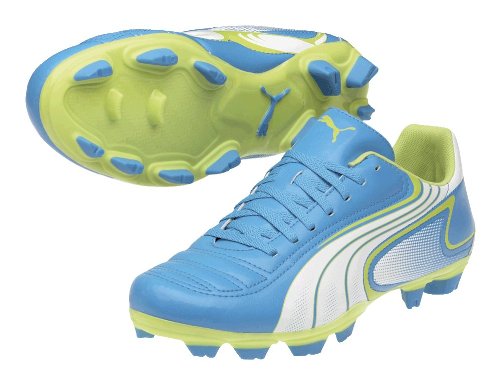 PUMA Fußb-Sch.v6.11 iFG, blue/weiss/lime,11