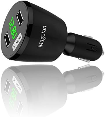 Car charger, dual USB port Magotan car charger portable car charger travel charger fast car adapter, 360 degree rotation, iPhone / iPod's / Samsung Galaxy etc