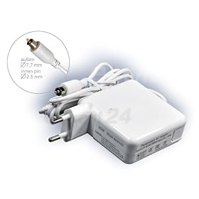 45W Adaptateur chargeur secteur AC Adapter pour ordinateur portable Apple iBook G4 12'' 12.1" 14'' 14.1" 2001 2004 aluminium Notebook Mac PowerBook Titanium compatible avec M4402 M8482 M8943 M8943LL M8943LL/A A1021 661-3049 2,5mm x 7,7 1.875A 24V. De e-port24�