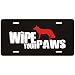 New  White German Shepherd Dog / Wipe Your Paws  License Plate Dog