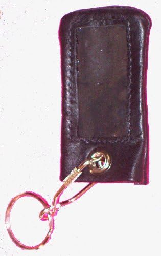 Supple Leather Remote Cover/Case w Key-Ring Compatible with Larger Car Remotes Like Prius Smart Key (Black)