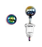 Stainless Steel 5mm Multicolor Ball Fashion Earrings
