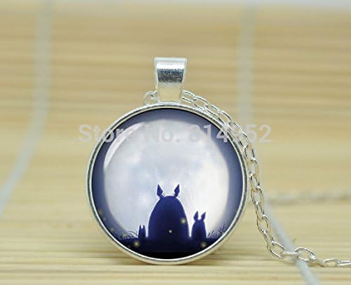 VintaStore Art Glass Necklace Studio Ghibli Totoro My Neighbour Totoro Necklace A3353