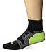 Balega Enduro V-Tech Quarter Socks for Men and Women (1 Pair) (2016 Model), Black/Grey/Neon Yellow, Medium