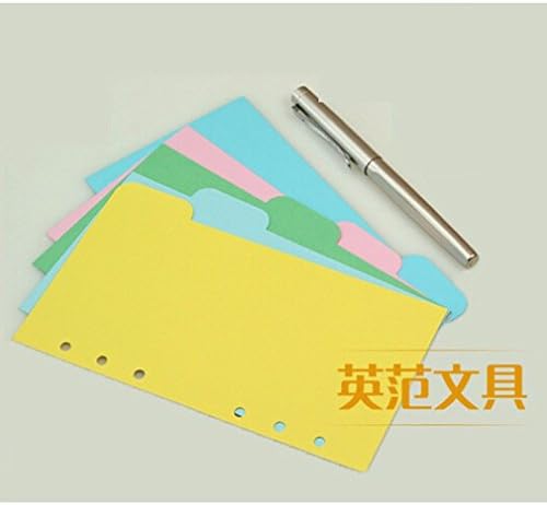 5Pcs A5/A6 Blank Index Multi-Coloured Tabs Divider Insert Refill Organiser Notes Size:A5