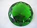 1 X GREEN GLASS DIAMOND SHAPED PAPERWEIGHT 3.15 INCHES (80 MM)