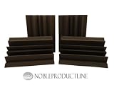 Acoustic Foam Bass Traps - 8 Pack (Charcoal) 12 X 12 X 24