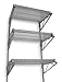 Wall Shelving, H 54, W 48, D 18, Chrome