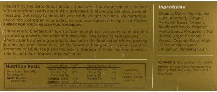 Thunderbird Energetica Gather Bars Super Seed Spirit, 15 Pack