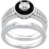 14K White Gold Diamond Bridal Engagement Ring