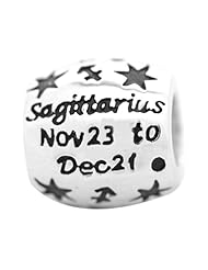 De Buman 925 Silver Zodiac Sagittarius Charm Bead-fits Pandora, Troll & Chamilia European Charm Bracelets