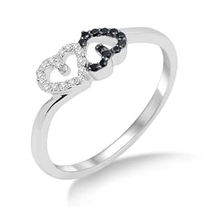 Miore MF8014RR - Anillo de mujer de oro blanco (18k) con 28 diamantes (talla: 18)