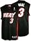 Dwyane Wade Black Reebok NBA Replica Miami Heat Youth Jersey