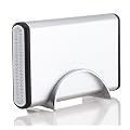3,5" USB 2.0 Externes Geh�use aus Aluminium f�r SATA Festplatten und SATA II Festplatte silber HDD Drive Festplattengeh�use ALU Design Top K�hlung der Festplatte / inkl. Standfu� - / Inkl. Schrauben, Kabel, Netzteil