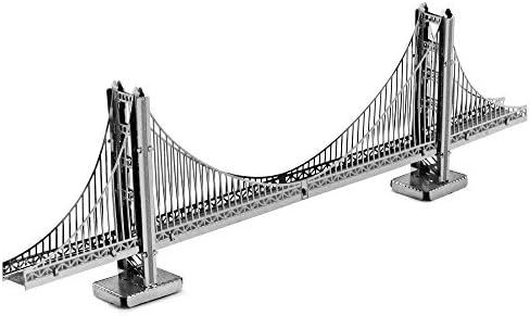 SILVER Puzzles Golden Gate Bridge 3D Metal Model Metallic Nano Laser Cut Building Puzzle Educational DIY Assembling Toy