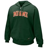 Nike - Nike Miami Hurricanes Green Classic Full Zip Hoody Sweatshirt