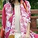 Silk batik shawl, 'Pink Lotus Lake'