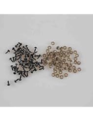 Toy: 50pcs Black Plastic Safety Eyes for Teddy Bear/dolls/toy Animal/felting,6-24mm Choice of Size (8mm) - BTH