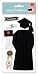 Jolee's Cap and Gown Stickers Black