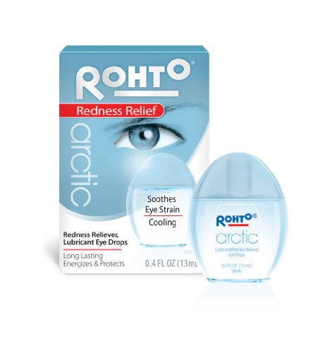 Huge save onbest red eye drops Rohto, Arctic Cooling Lubricant/Redness Relieving Eye Drops,  0.4-Ounce Bottles (Pack of 3)