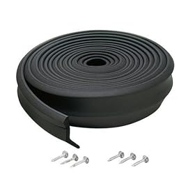 M-D Building Products 3749 Garage Door Bottom Rubber, 16 Feet, Black