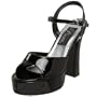 Pleaser Women's Dolly-09 Platform Sandal,Black Patent,9 M US