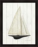 Sailboat II by David Carter Brown Americana Sail Boat Wall Art Print Framed Décor