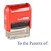 ExcelMark Self-Inking Rubber Teacher Grading Stamp - to The Parents of