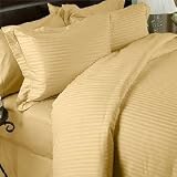 1000-Thread-Count Egyptian Cotton 1000TC Sheet Set, California King, Gold Damask Stripe... by Egyptian Bedding