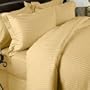 1200-Thread-Count Egyptian Cotton 1200TC Sheet Set, California King, Gold Damask Stripe 1200 TC