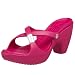 crocs Women's Cyprus High Heel Sandal,Berry/Berry,5 M