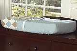 Brown and Blue Argyle Changing Pad Cover by JoJo Designs