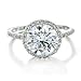 Bling Jewelry Vintage Style 925 Sterling Silver Round Brilliant CZ Engagement Ring - Size 9