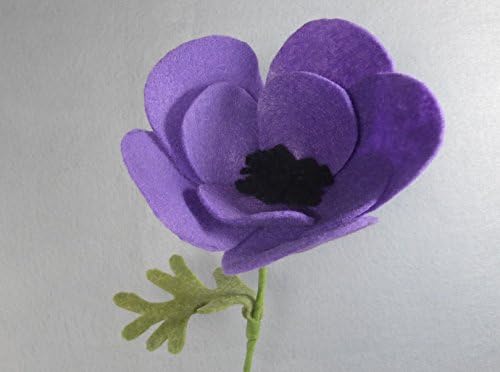 Purple Poppy Flower Made of Felt - Purple Flower - Artifical Flower on a Long Stem - Fake Flower - Felt Flower - Artificial Poppy - Fake Poppy