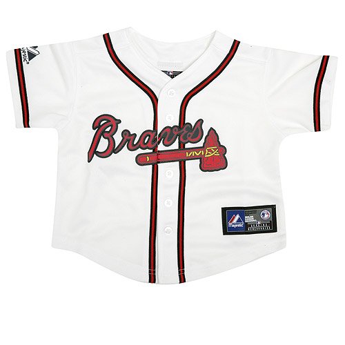 Atlanta Braves Infant Replica Home Jersey By Majestic Athletic 24 Months