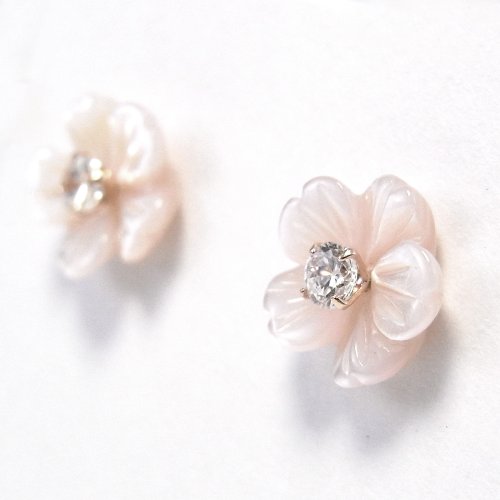 Cover image : [デザイナーズセレクション]Designers Selection ピアス 14K ピンク シェル キュービック UPG60001A