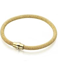 Elements Silver, Yellow Gold Plate Sterling Silver Popcorn Bracelet