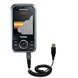 Coiled Power Hot Sync and Charge USB Data Cable w/ Tip Exchange for the Toshiba G900 - Gomadic Brand