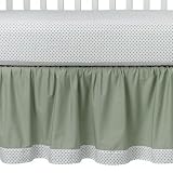 Tadpoles Basics Polka Dot Crib Skirt - Sage