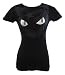 Famous Stars and Straps Black Cat Womens Bombshell Black T-Shirt
