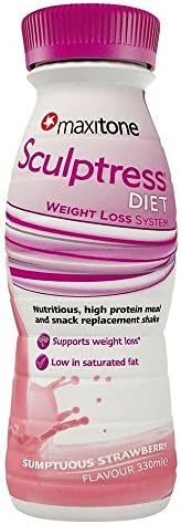 Maxitone Sculptress Diet Drink - Sumptuous Strawberry (330ml) - Pack of 6